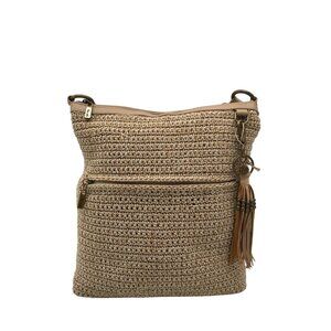 The Sak Beige Crocheted Lucia Crossbody Bag